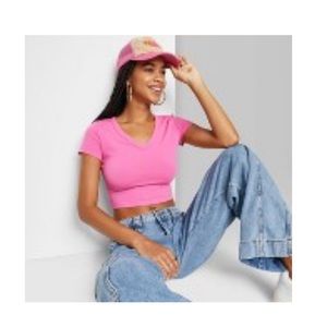 Short Sleeve Crop Top New JUNIORS